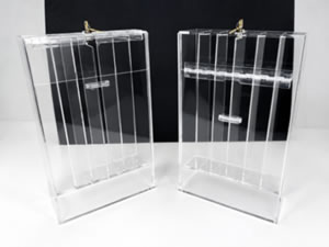 Vertical Ticket Dispensers from Custom Plastics in Fargo, ND.
